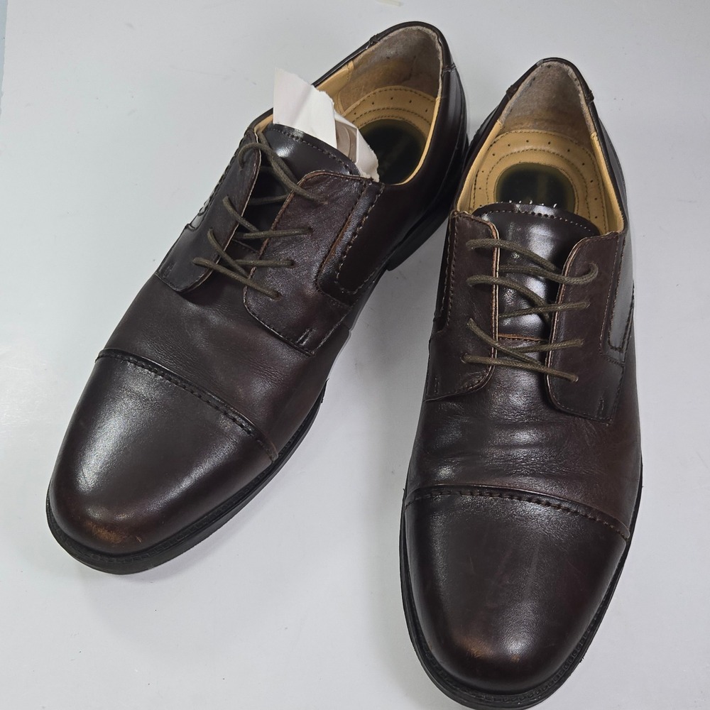 Dockers Mens Dark Brown Leather Cap Toe Oxford Dress Shoes Size 12M 90-95147